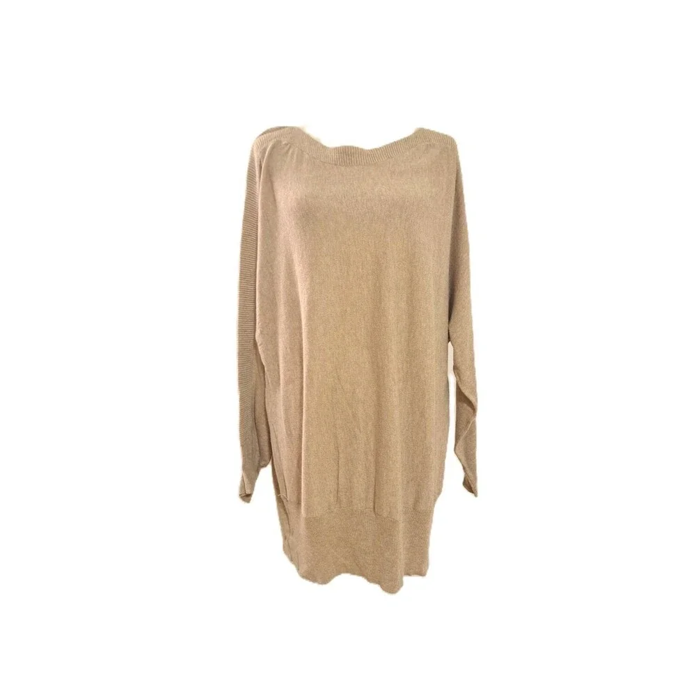 Alfani Women's Lightweight Long Sleeve  Sweater Beige Sz 1X - Picture 2 of 6